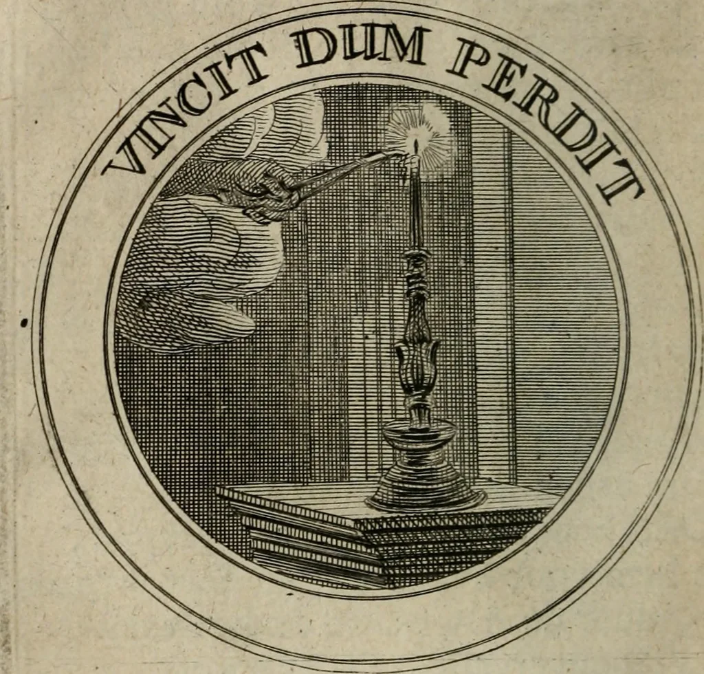 An illustration from Uitbreiding, over honderd leerzaame zinnebeelden, 1722, leaf 85