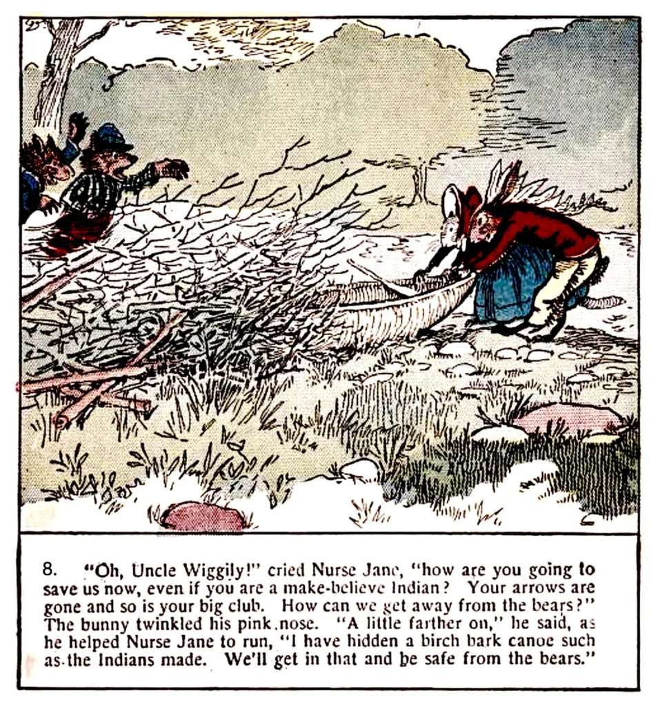 An illustration from UNCLE WIGGILY INDIAN HUNTER - Bk10 - HOWARD GARIS - GUNSTON CLASSICS, 1920, leaf 13