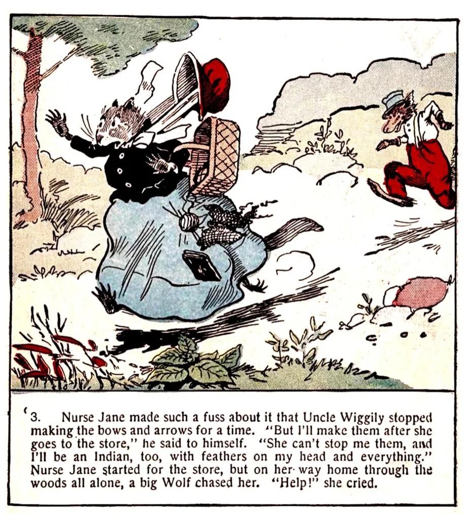 An illustration from UNCLE WIGGILY INDIAN HUNTER - Bk10 - HOWARD GARIS - GUNSTON CLASSICS, 1920, leaf 8