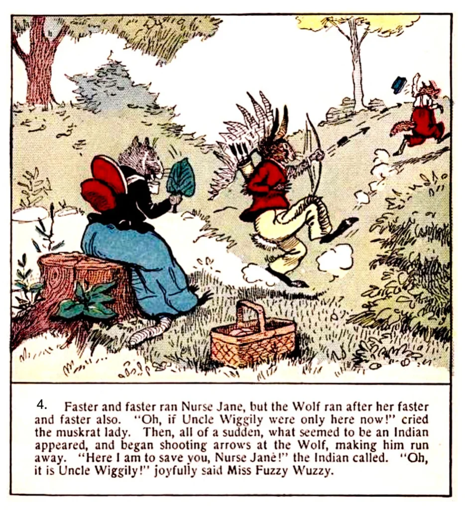 An illustration from UNCLE WIGGILY INDIAN HUNTER - Bk10 - HOWARD GARIS - GUNSTON CLASSICS, 1920, leaf 9