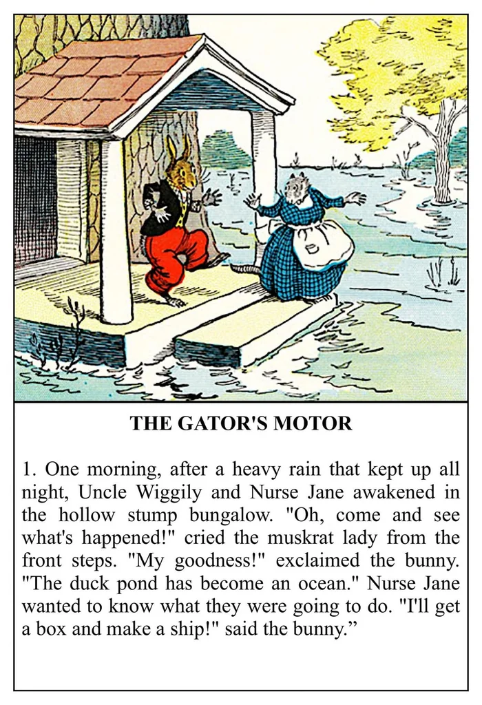 An illustration from UNCLE WIGGILY' S EMPTY WATCH-Bk21- - By HOWARD GARIS GUNSTON CLASSICS, 1919, leaf 25
