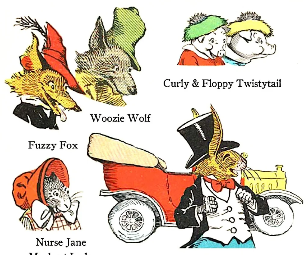 An illustration from UNCLE WIGGILY' S FUNNY AUTO - BK16- By HOWARD GARIS GUNSTON CLASSICS, 1919, leaf 3