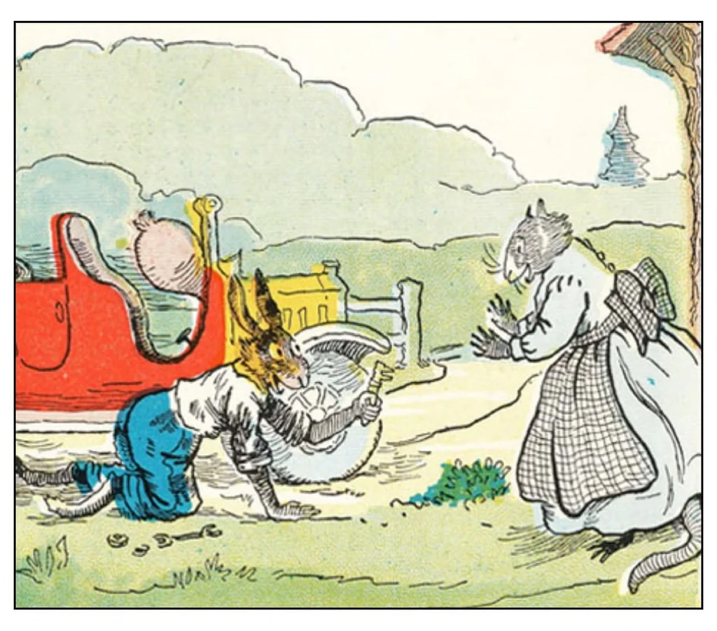 An illustration from UNCLE WIGGILY' S FUNNY AUTO - BK16- By HOWARD GARIS GUNSTON CLASSICS, 1919, leaf 6