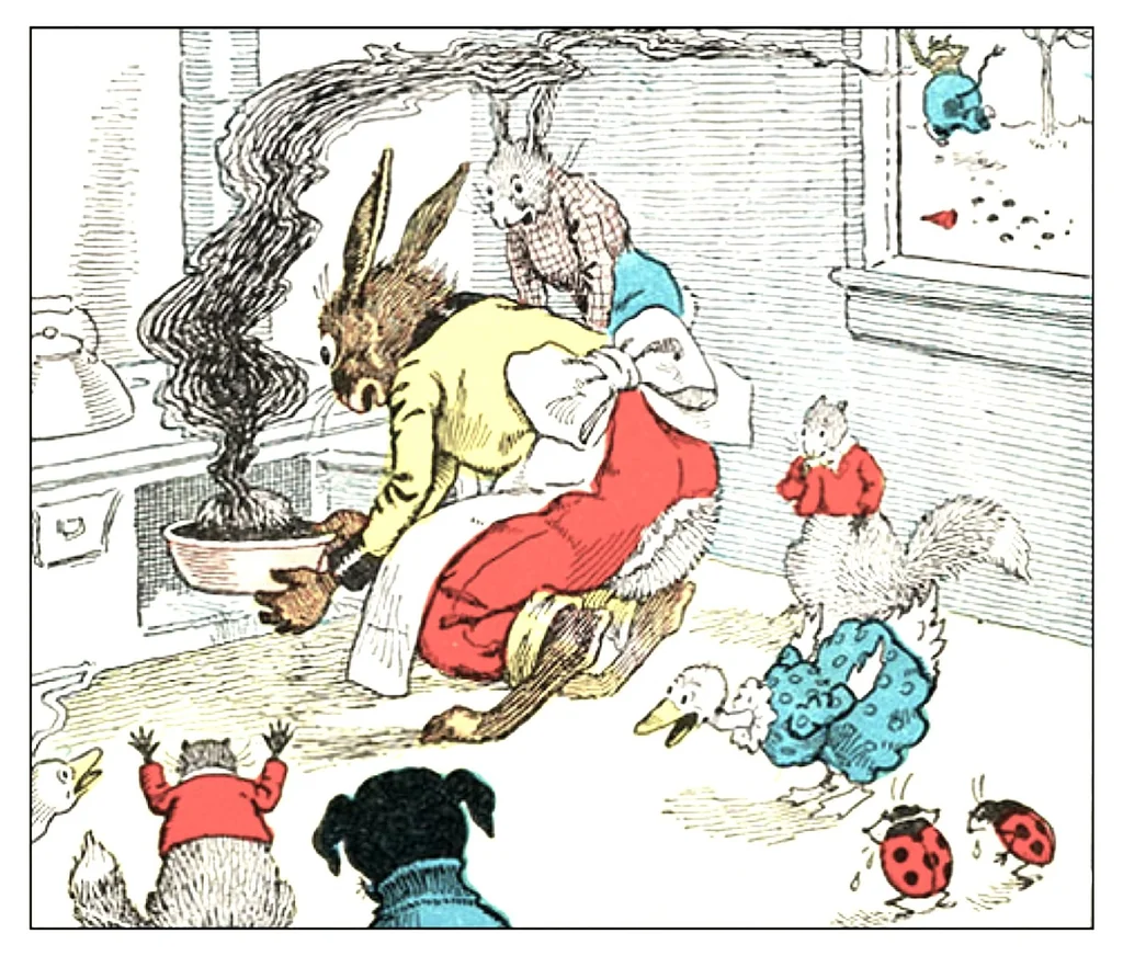 An illustration from UNCLE WIGGILY' S HOLIDAYS -Bk3- By HOWARD R. GARIS GUNSTON CLASSICS, 1919, leaf 32
