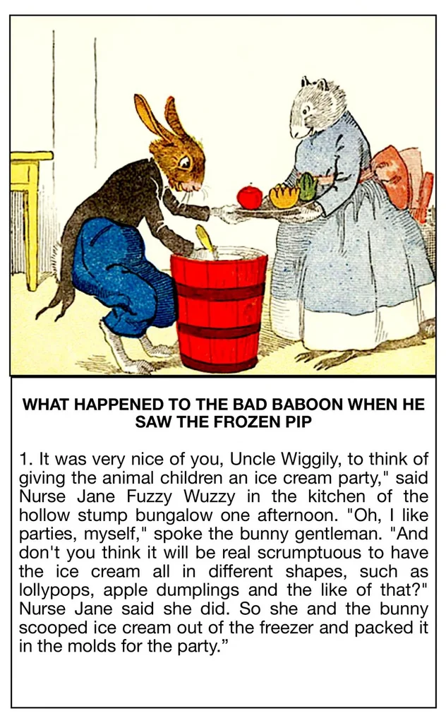 An illustration from UNCLE WIGGILY' S ICE CREAM PARTY-Bk 11- By HOWARD GARIS GUNSTON CLASSICS, 1919, leaf 5
