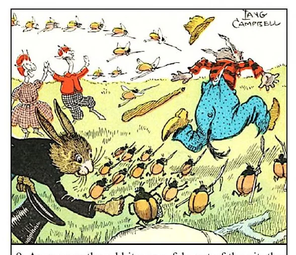 An illustration from UNCLE WIGGILY' S JUNE BUG FRIENDS - Bk7- By HOWARD GARIS - GUNSTON CLASSICS, 1919, leaf 13