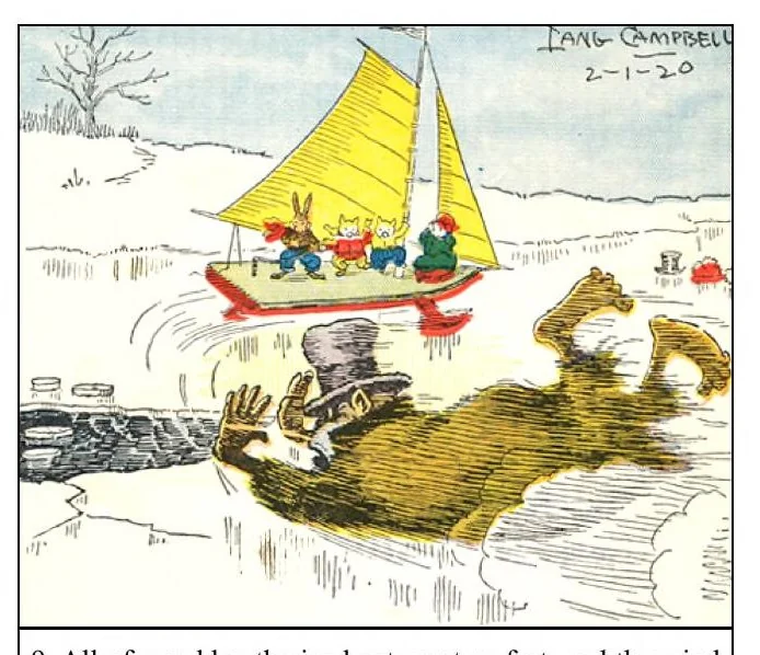 An illustration from UNCLE WIGGILY' S SNOW MAN -Bk 2- By HOWARD GARIS - GUNSTON CLASSICS, 1919, leaf 23