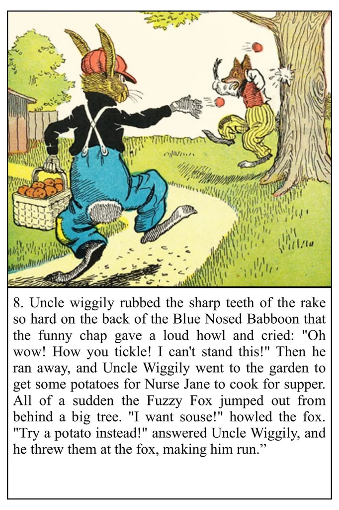 An illustration from UNCLE WIGGILY' S VISIT TO THE FARM - Bk8- By HOWARD R. GARIS - GUNSTON CASSICS, 1919, leaf 22