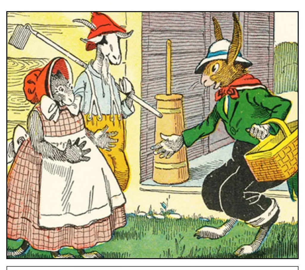 An illustration from UNCLE WIGGILY' S VISIT TO THE FARM - Bk8- By HOWARD R. GARIS - GUNSTON CASSICS, 1919, leaf 5