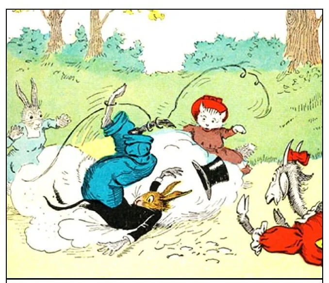 An illustration from UNCLE WIGGILY' S WOODLAND GAMES-Bk12- By HOWARD R. GARIS - GUNSTON CLASSICS, 1919, leaf 7