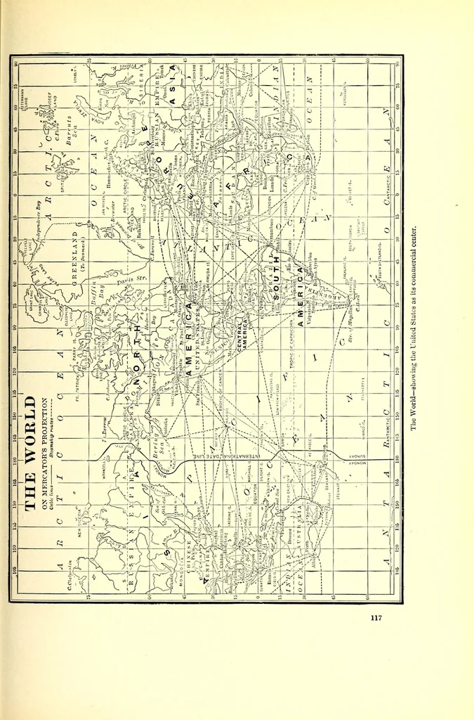 An illustration from Uncle Sam's Panama Canal and world history, accompanying the Panama Canal flat-globe; its achievement an honor to the United States and a blessing to the world;, 1913, leaf 123
