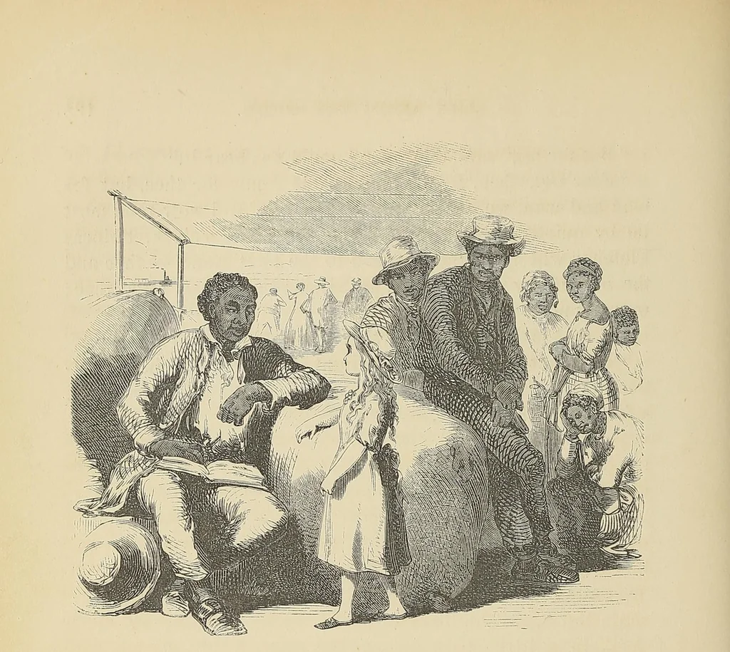An illustration from Uncle Tom's cabin, or, Life among the lowly, 1853, leaf 198