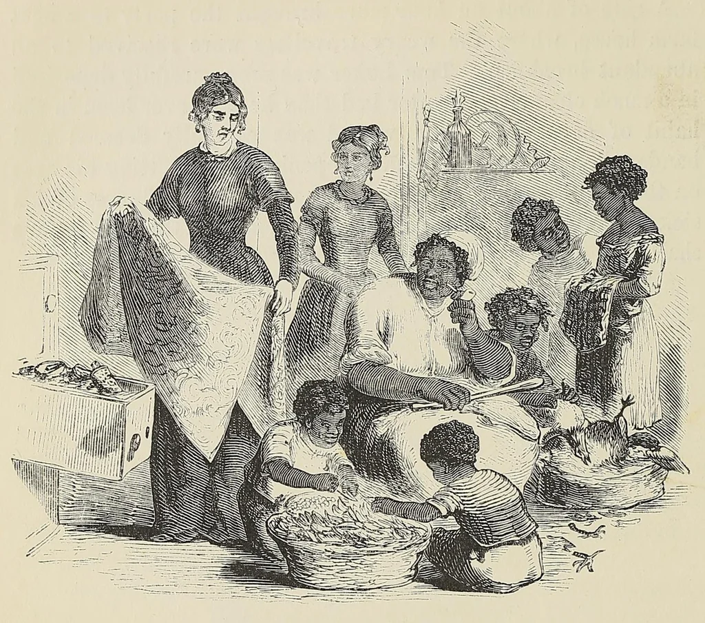 An illustration from Uncle Tom's cabin, or, Life among the lowly, 1853, leaf 270