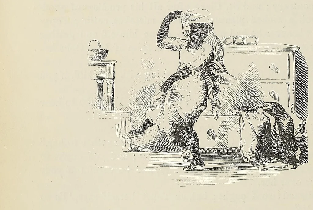An illustration from Uncle Tom's cabin, or, Life among the lowly, 1853, leaf 328