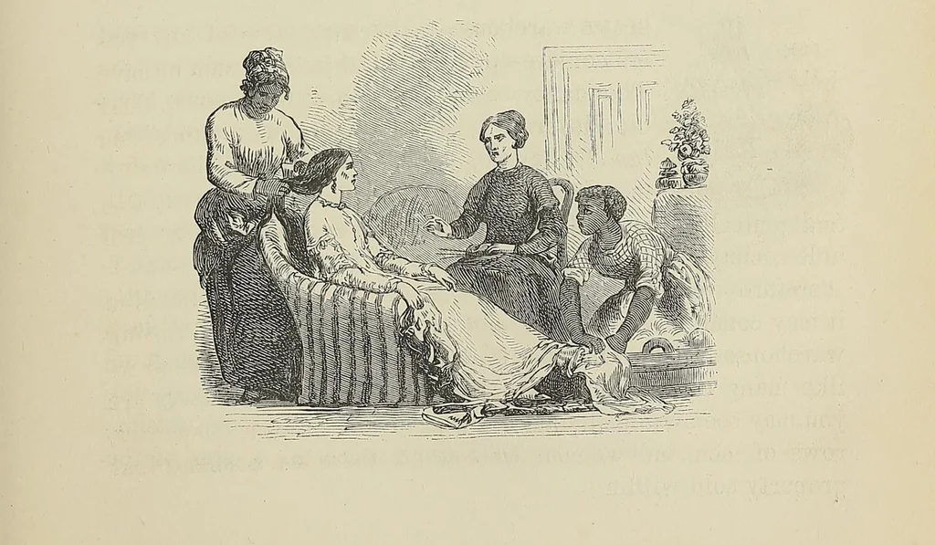 An illustration from Uncle Tom's cabin, or, Life among the lowly, 1853, leaf 419