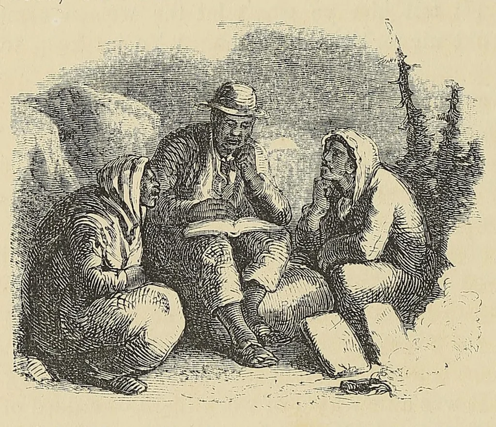 An illustration from Uncle Tom's cabin, or, Life among the lowly, 1853, leaf 448