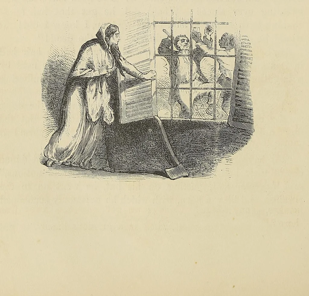 An illustration from Uncle Tom's cabin, or, Life among the lowly, 1853, leaf 480