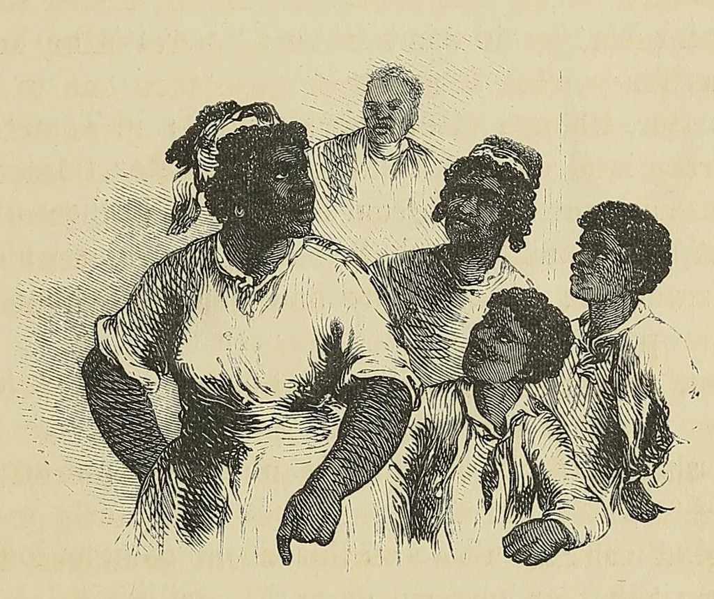An illustration from Uncle Tom's cabin, or, Life among the lowly, 1853, leaf 91