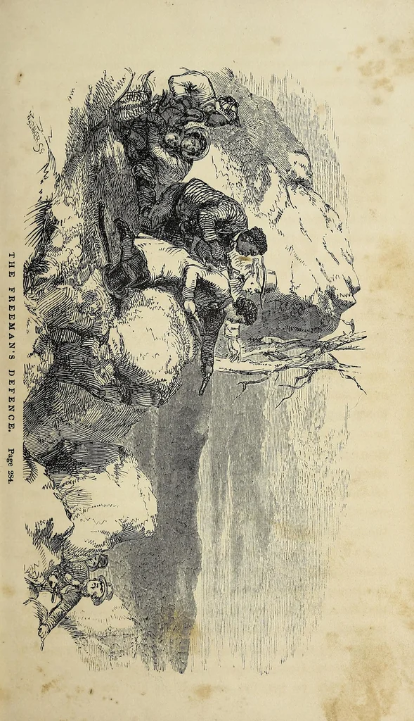 An illustration from Uncle Tom's cabin, or, Life among the lowly, 1852, leaf 289