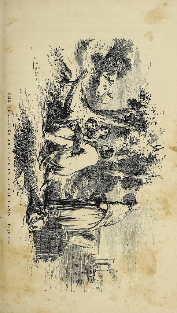 An illustration from Uncle Tom's cabin, or, Life among the lowly, 1852, leaf 551