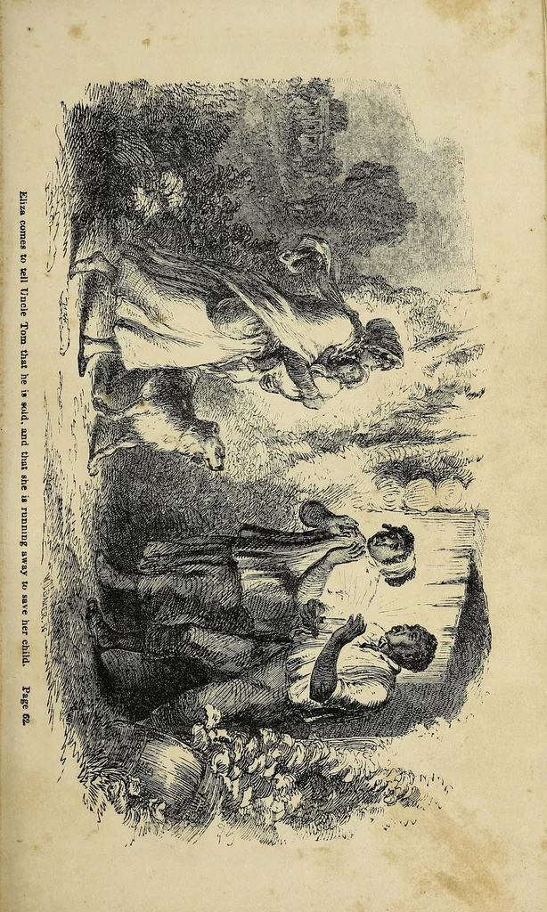 An illustration from Uncle Tom's cabin, or, Life among the lowly, 1852, leaf 63