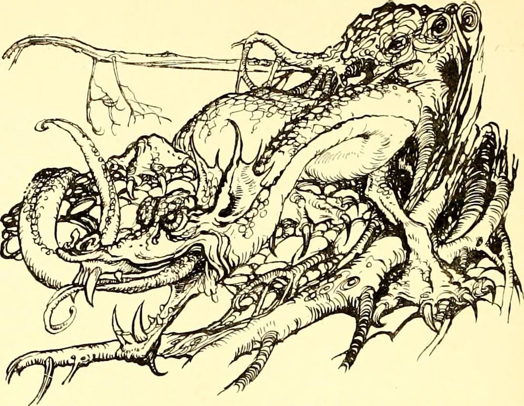 An illustration from Undine, 1909, leaf 105