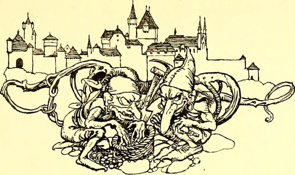 An illustration from Undine, 1909, leaf 124
