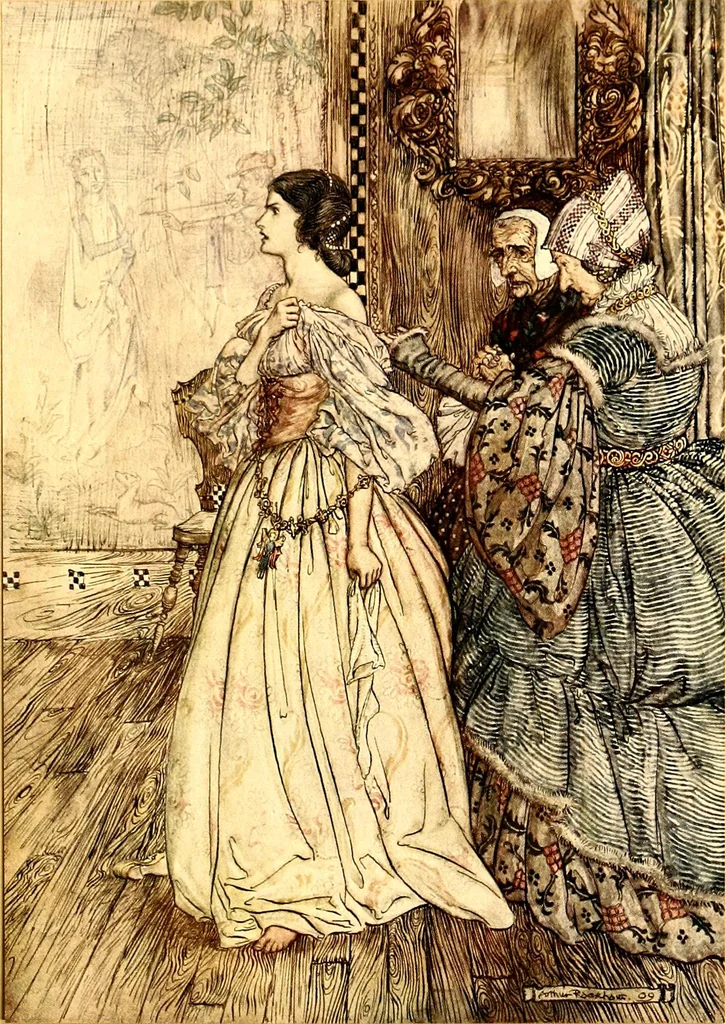An illustration from Undine, 1909, leaf 142