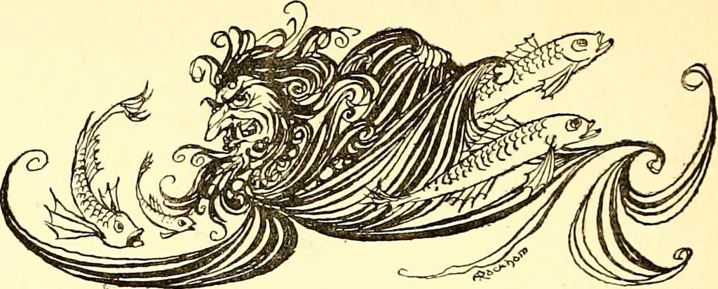 An illustration from Undine, 1909, leaf 161