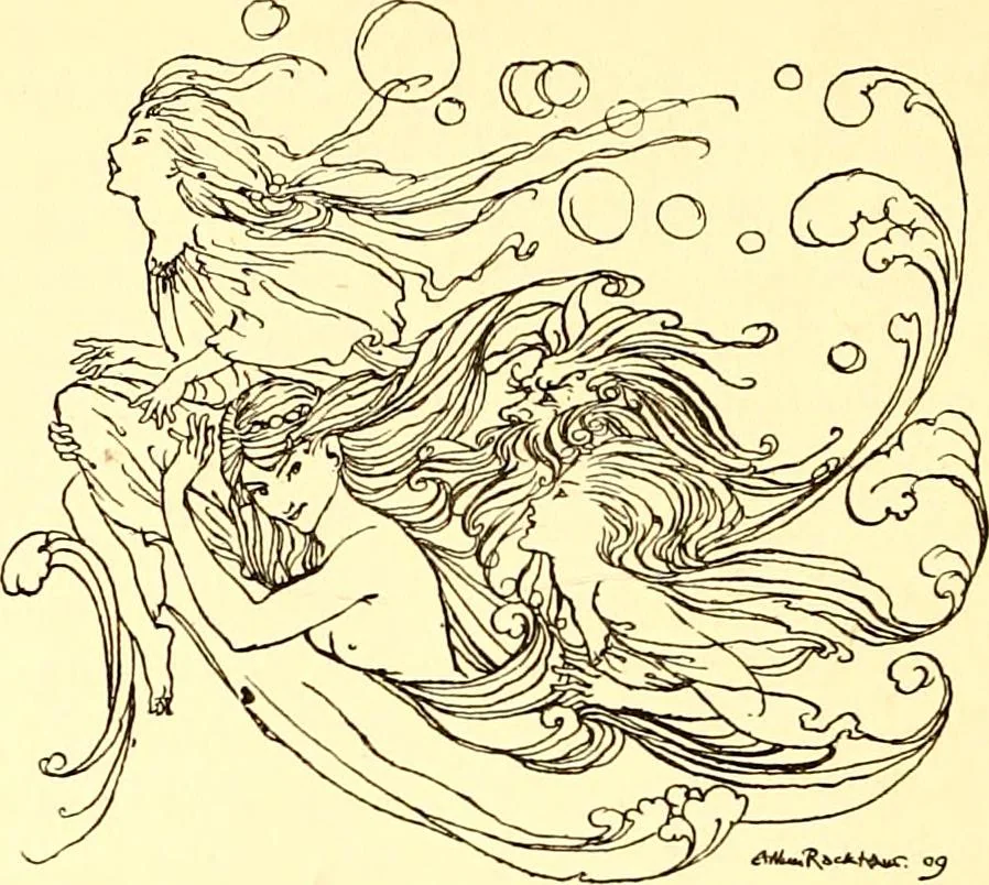 An illustration from Undine, 1909, leaf 33