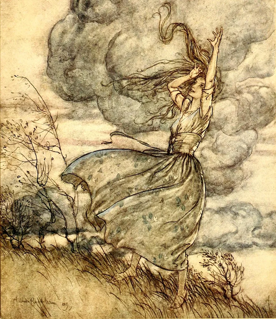 An illustration from Undine, 1909, leaf 88