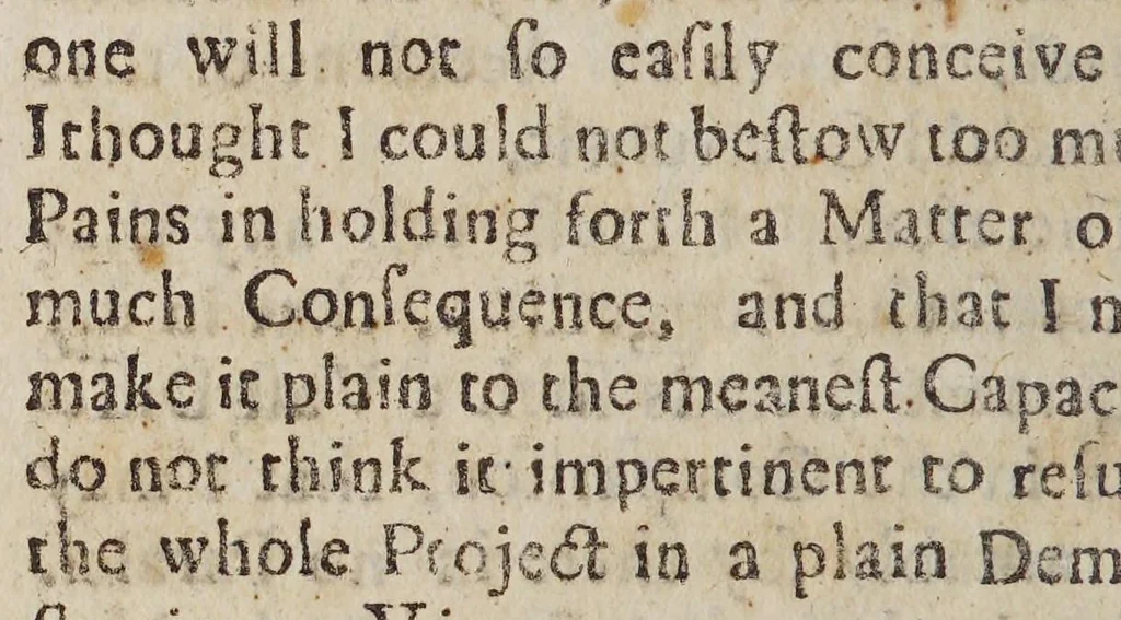 An illustration from The undoubted art of thriving; : wherein is shewed, 1. That a million L. sterling money, or more if need be may be raised for propogating the trade of the nation, &c. without any kind of prejudice to the leiges [sic], but on the contrair to their great utility and advantage. 2. How the Indian and African Company may propogat their trade, and that trade and manufactures of all sorts may by encouraged to the honour, strength and wealth of the nation. 3. How every one according to his quality, may live comfortably and happily. Concluding with several thoughts tuching the management of publick concerns., 1700, leaf 60