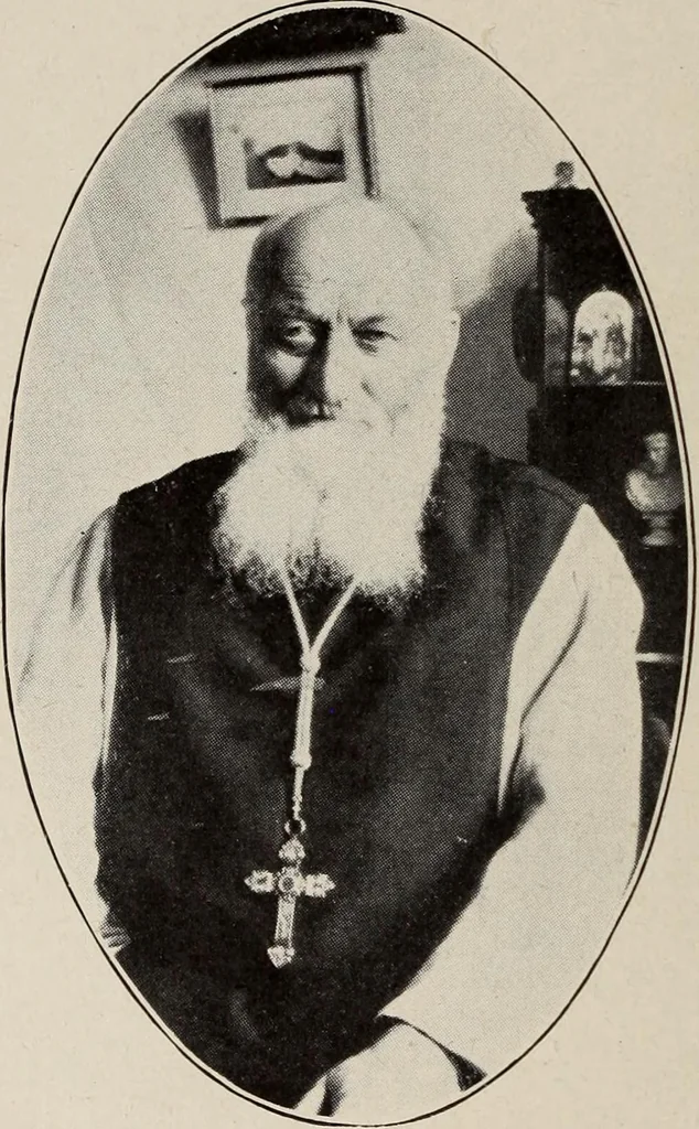 An illustration from Une page nouvelle de l'histoire de la Trappe d'Oka. Election et benediction solennelle du Tres Reverend Pere Dom Pacome Gaboury deuxieme abbe de Notre-Dame du Lac des Deux-Montagnes (24 Octobre-12 Novembre 1913), 1914, leaf 19