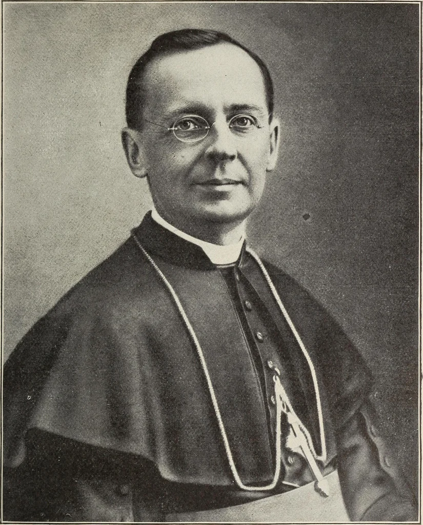 An illustration from Une page nouvelle de l'histoire de la Trappe d'Oka. Election et benediction solennelle du Tres Reverend Pere Dom Pacome Gaboury deuxieme abbe de Notre-Dame du Lac des Deux-Montagnes (24 Octobre-12 Novembre 1913), 1914, leaf 48