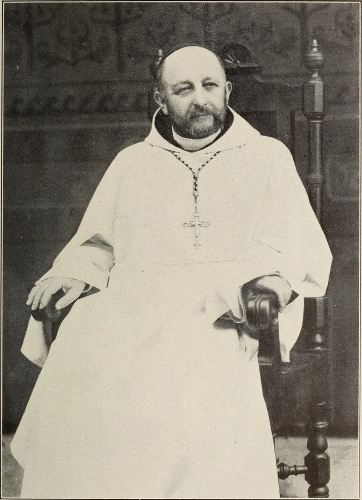 An illustration from Une page nouvelle de l'histoire de la Trappe d'Oka. Election et benediction solennelle du Tres Reverend Pere Dom Pacome Gaboury deuxieme abbe de Notre-Dame du Lac des Deux-Montagnes (24 Octobre-12 Novembre 1913), 1914, leaf 70