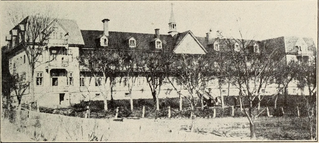 An illustration from Une page nouvelle de l'histoire de la Trappe d'Oka. Election et benediction solennelle du Tres Reverend Pere Dom Pacome Gaboury deuxieme abbe de Notre-Dame du Lac des Deux-Montagnes (24 Octobre-12 Novembre 1913), 1914, leaf 88