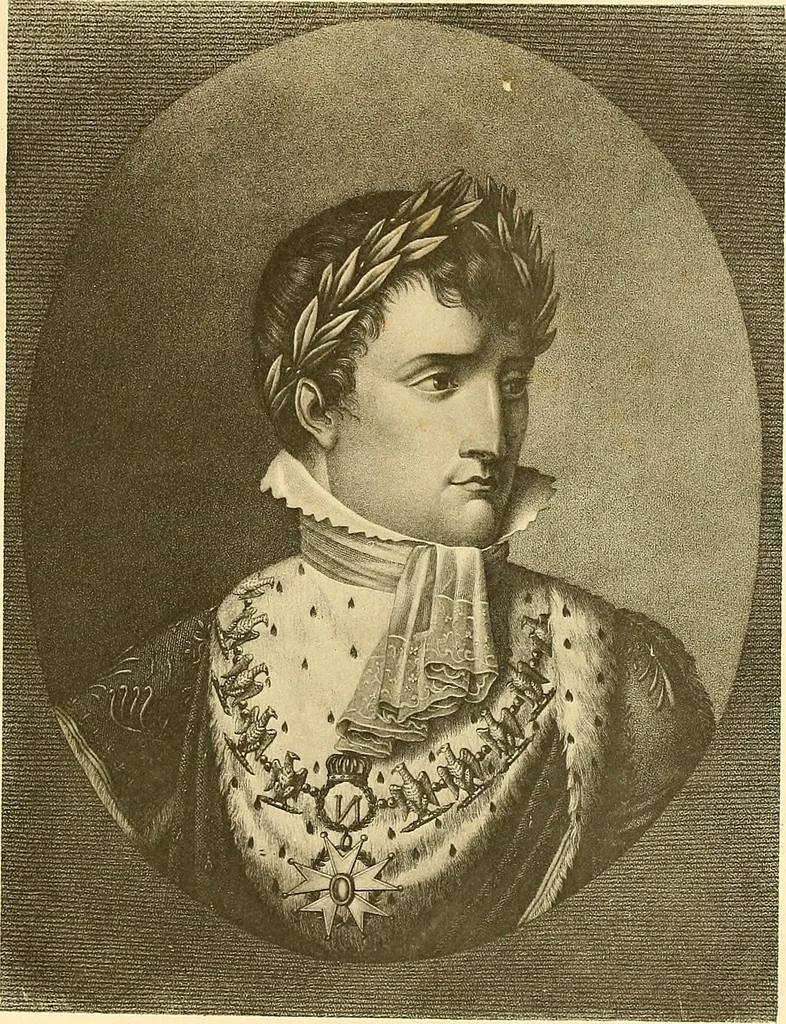 An illustration from The unequalled collection of engraved portraits of Napoleon Bonaparte and his family and marshals, belonging to Hon. James T.Mitchell .., 1908, leaf 8