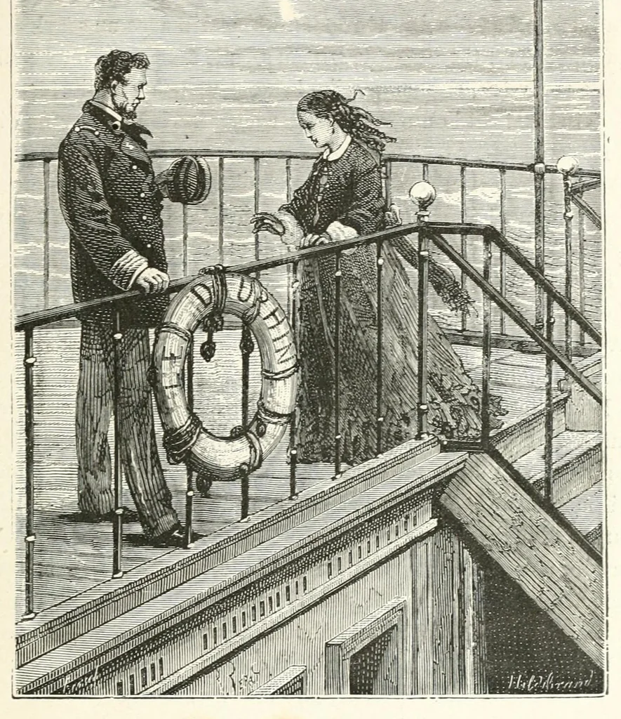 An illustration from Une ville flottante, 1870, leaf 143