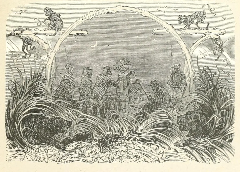 An illustration from Une ville flottante, 1870, leaf 189