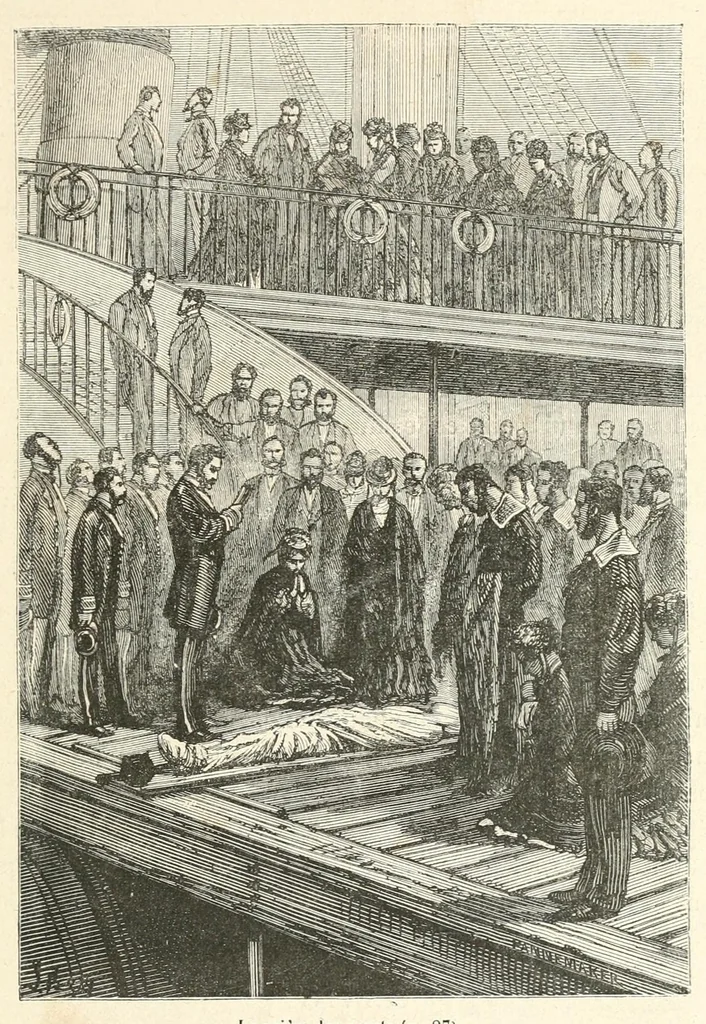 An illustration from Une ville flottante, 1870, leaf 95