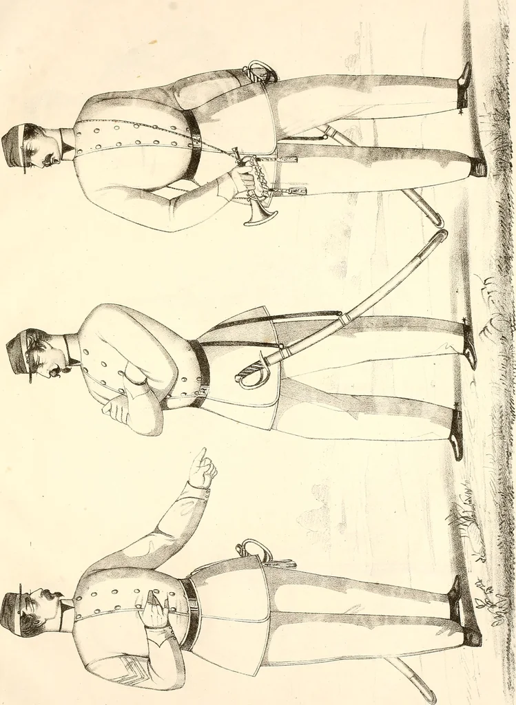 An illustration from Uniform and dress of the army of the Confederate States, 1861, leaf 24