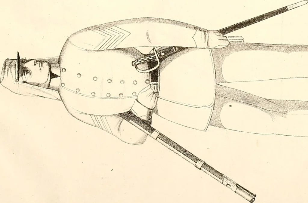 An illustration from Uniform and dress of the army of the Confederate States, 1861, leaf 28