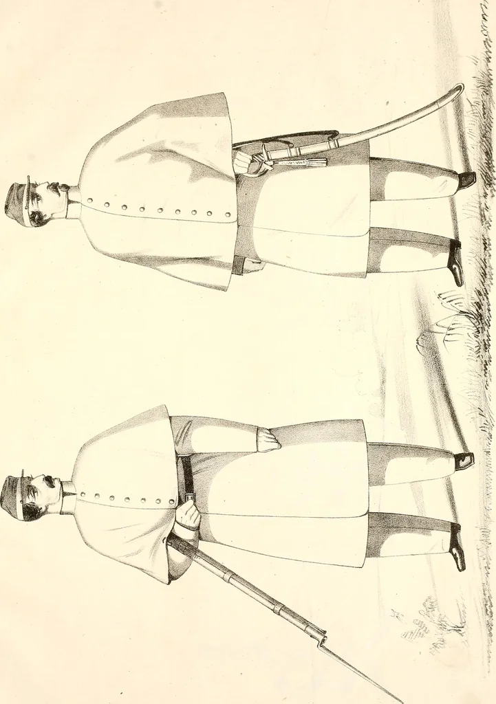 An illustration from Uniform and dress of the army of the Confederate States, 1861, leaf 30