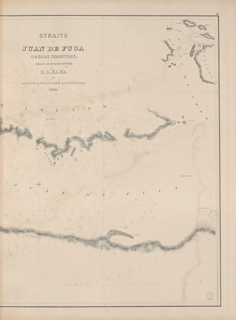 An illustration from United States Exploring Expedition. During the year 1838, 1839, 1840, 1841, 1842, 1844, leaf 77