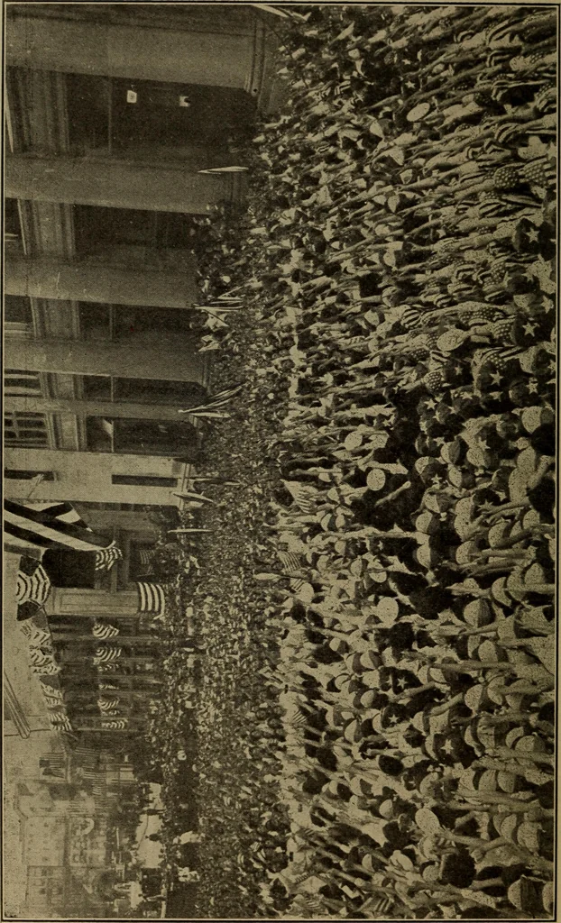 An illustration from The United States flag : its history, symbolism and regulations for display, 1917, leaf 27