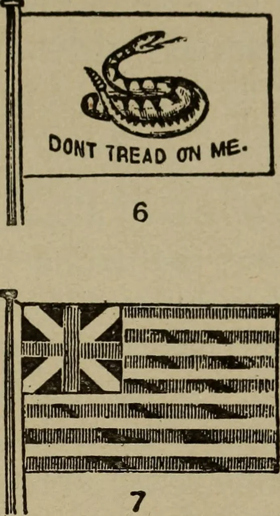 An illustration from The United States flag : its history, symbolism and regulations for display, 1917, leaf 6