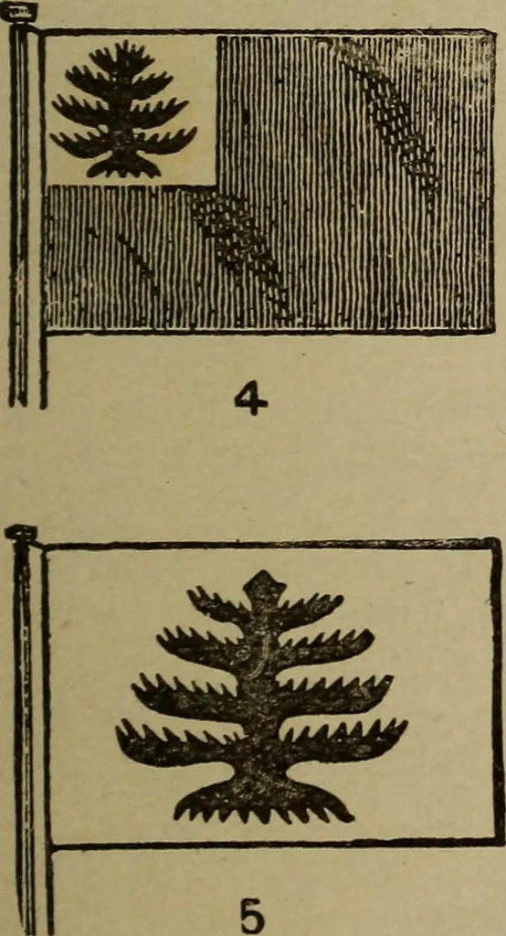 An illustration from The United States flag : its history, symbolism and regulations for display, 1917, leaf 6
