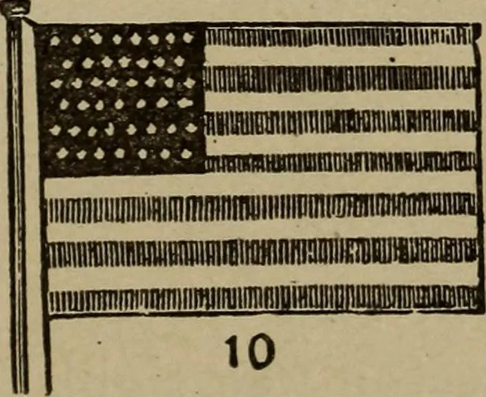 An illustration from The United States flag : its history, symbolism and regulations for display, 1917, leaf 6