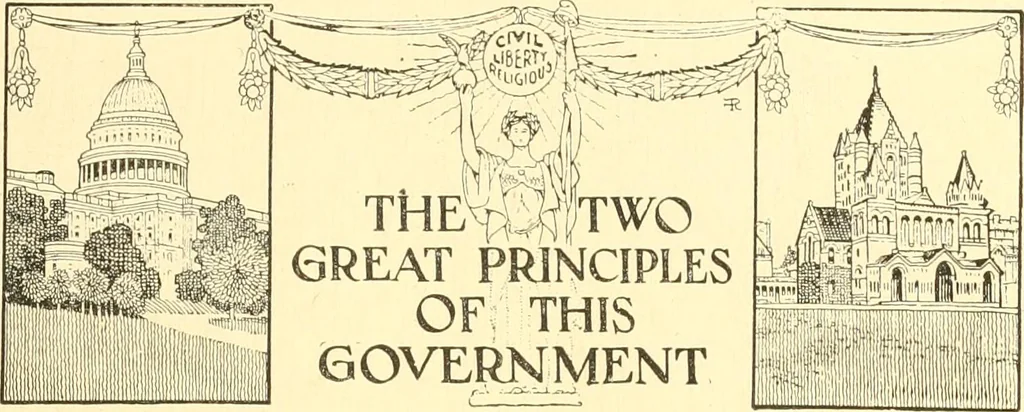 An illustration from The United States in prophecy; our country, its past, present, and future, and what the Scriptures say of it, 1914, leaf 140