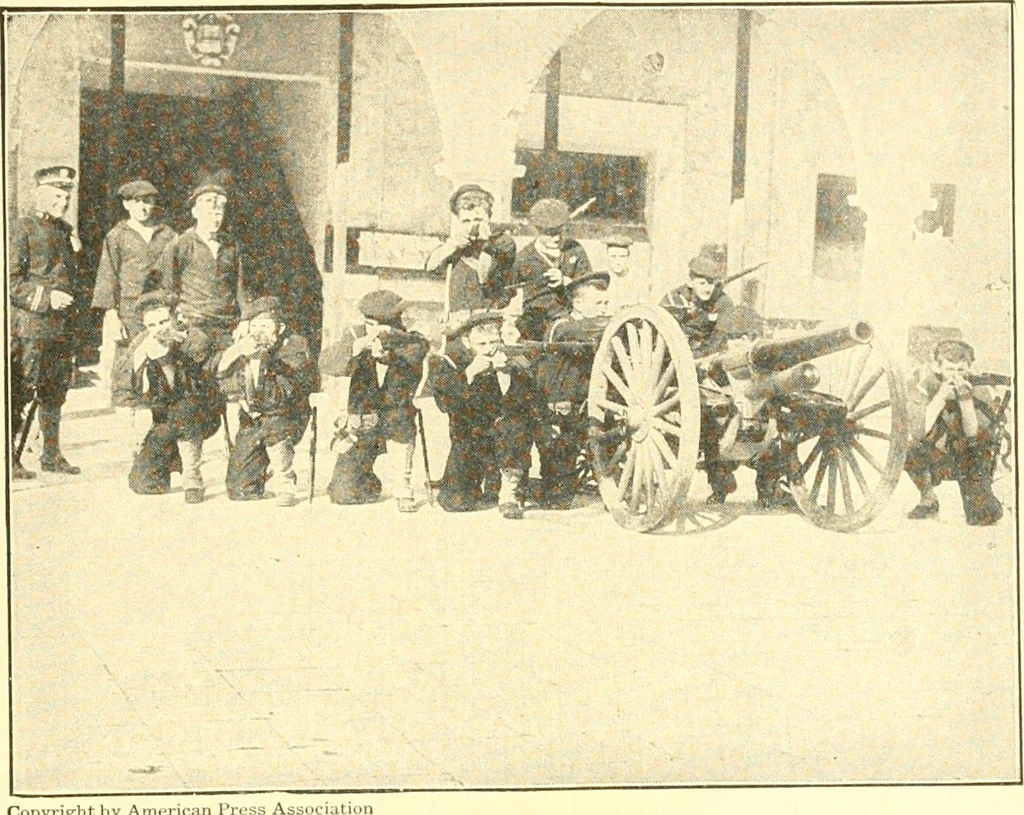 An illustration from The United States in prophecy; our country, its past, present, and future, and what the Scriptures say of it, 1914, leaf 484